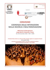 Coerenza delle interazioni nella ricerca e nell’innovazione Coerenza delle interazioni nella ricerca e nell’innovazione