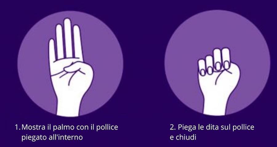 Signal For Help gesto per chiedere aiuto contro la violenza domestica